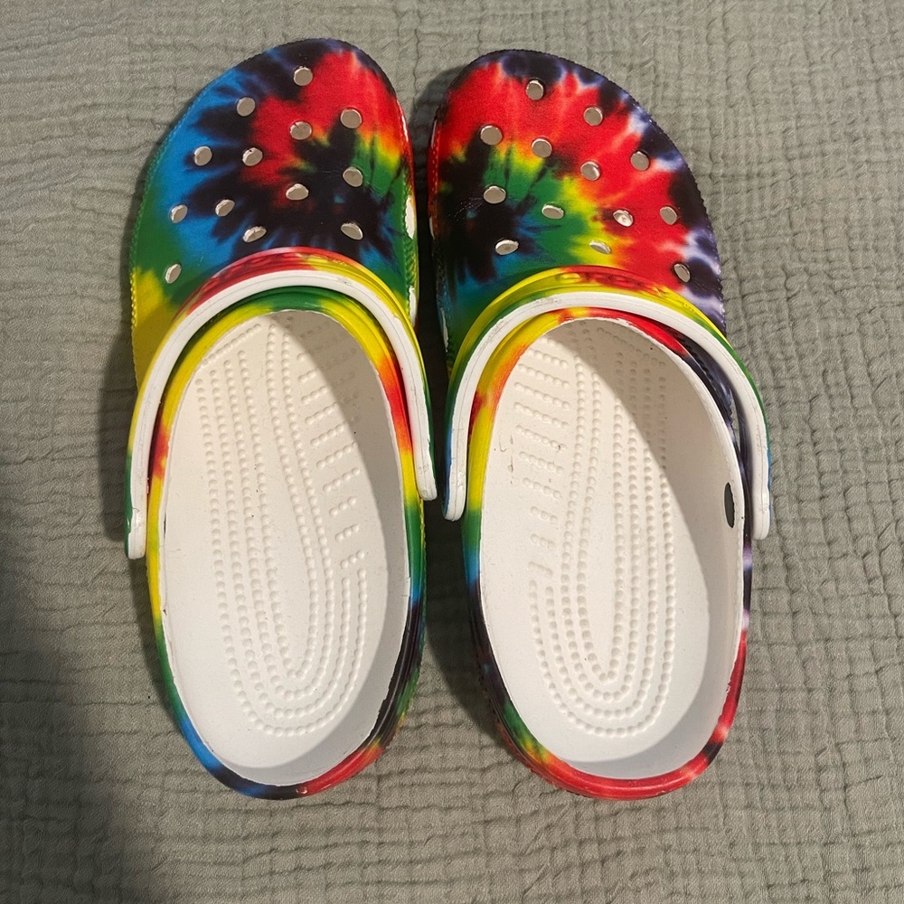 Tie-dye Crocs